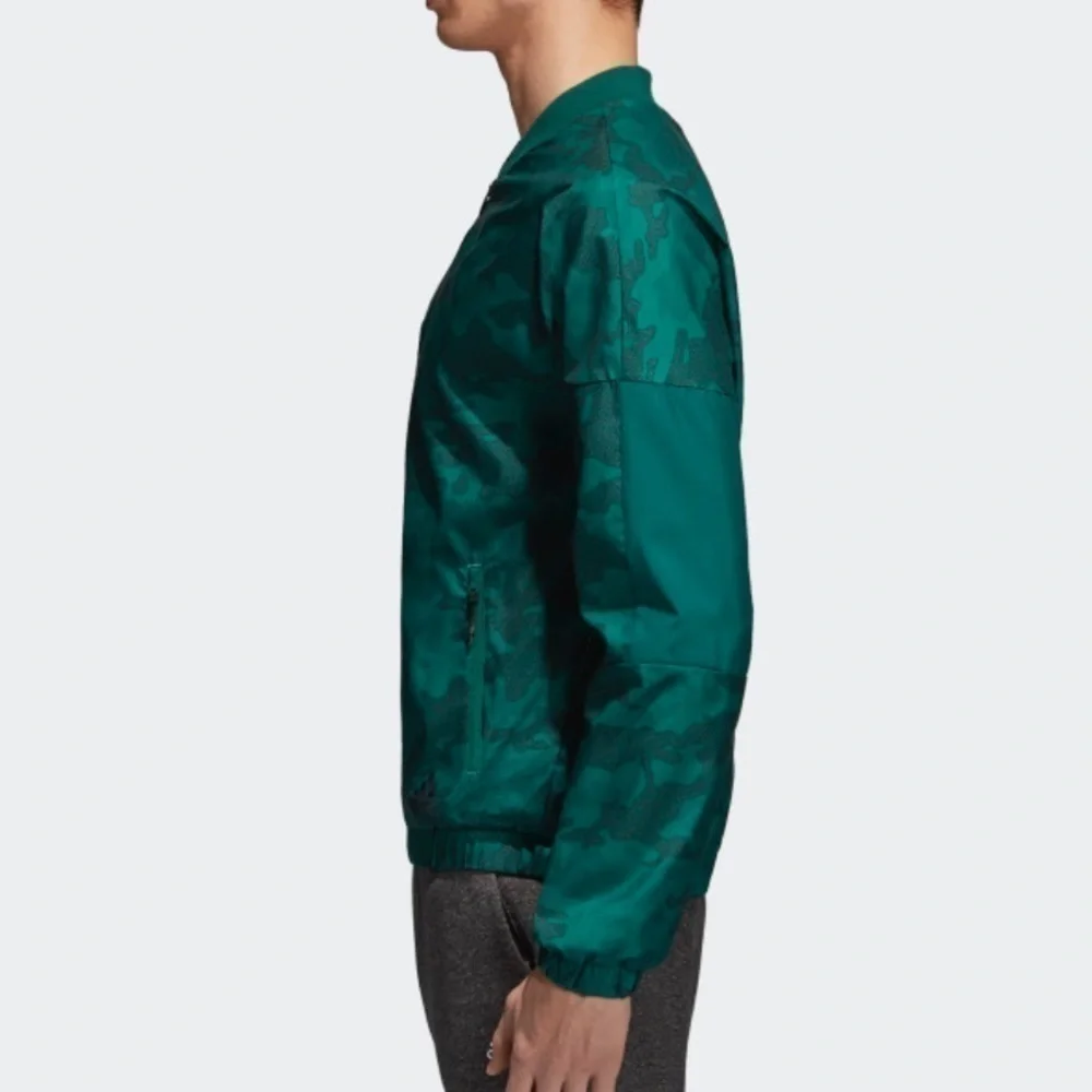 Adidas Woven Jacket Track Top | Green Black Camo S